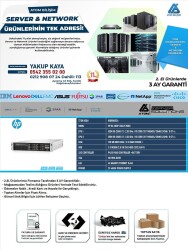 2.EL HP DL380P GEN8 E5-2680 V2 2XCPU 128 GB DDR3 3X 900GB 2,5 inç SAS 10K P420i RAID + BATTERY 2X 460W POWER - 2