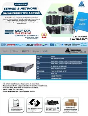 2.EL HP HP DL 380P GEN8 25X2.5 BY XEON E5 E5-2680 V2 2X CPU 128 GB DDR3 HDD YOK 25X 2,5 inç SAS SATA P420i RAID + BATTERY 460W POWER - 2