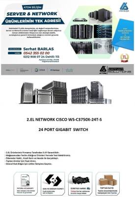2.EL NETWORK CISCO WS-C3750X-24T-S 24 PORT GIGABIT SWITCH - 2