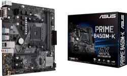 Asus Prime B450M-K Sata,M2 Ddr4 4400MHz Usb 3.1 Dvi Vga Ses G.Lan AM4 Anakart - 1