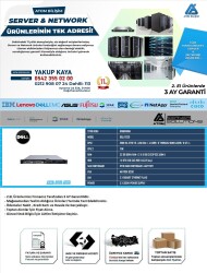 2.EL Dell R330 XEON E3 E3-1270 V5 32GB 2133 ECC RAM 1 X 6TB 12G 3,5 SAS HDD 4X3,5 HDD BY 350W ÇİFT POWER Server (2.EL) - 1