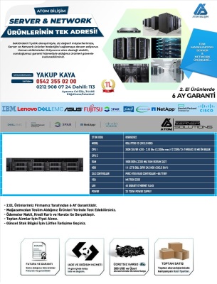 DELL R750XS 8X3,5 BY SAS SATA SSD HDD KUTULU FULL SIFIR 1X4310 SİLVER CPU 1X16GB 3200MHZ 1X1,2 SAS HDD (SI - 2