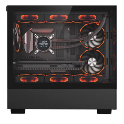 Dragos Basalt Pro 6x Argb Fan USB 3.0 600W 80+ Plus mATX Panoramik Temperli Cam Gaming Kasa Siyah - 2