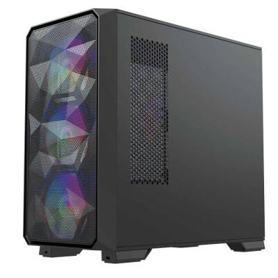 Dragos Diamond 4x ARGB Fan USB 3.0 Tempered Glass mATX Oyuncu Bilgisayar Kasası - 4