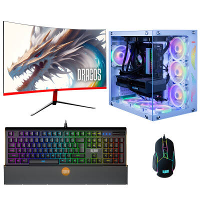 Dragos DRx6139 Ryzen 7 5700X 16GB Ram 1TB M.2 NVMe SSD 8GB RTX4060 27 İnç 165Hz Curved Monitör Oyuncu Bilgisayarı - 1