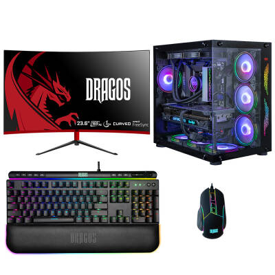 Dragos DRx6151 i7 12700F 16GB Ram 1TB M.2 NVMe SSD 8GB RTX4060 23.6 İnç 165Hz Curved Oyuncu Bilgisayarı - 1