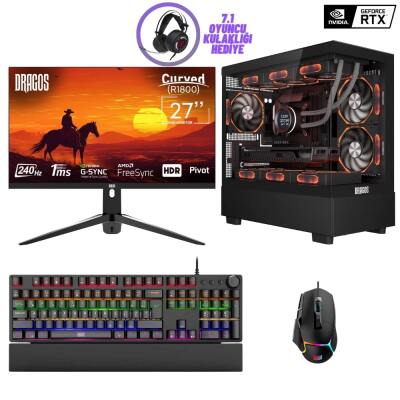 Dragos DRx7186 i5 12400F 16GB Ram 1TB NVMe 16GB RTX4060Ti 27 İnç 240Hz Curved Oyuncu Bilgisayarı - 1