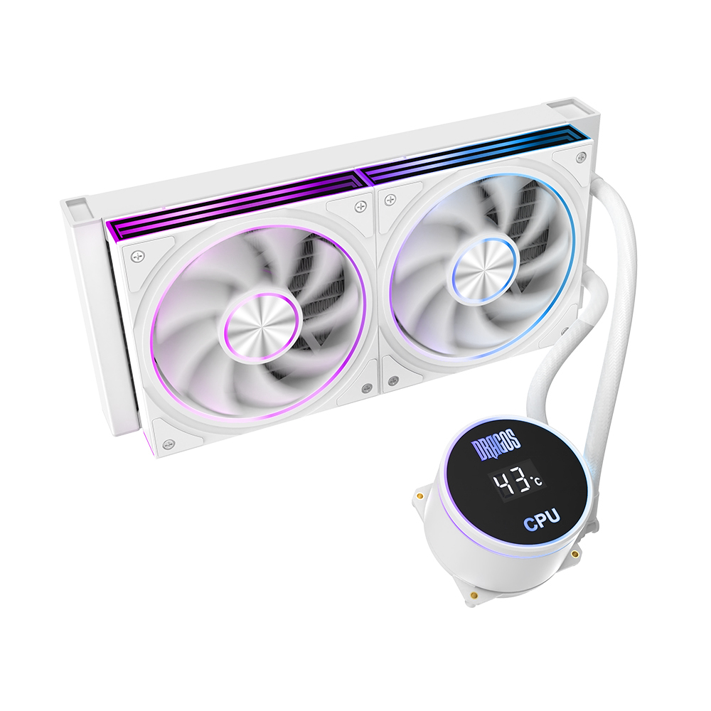 Dragos FrostBite V2 240 White 240mm Isı Göstergeli ARGB Sıvı Soğutucu