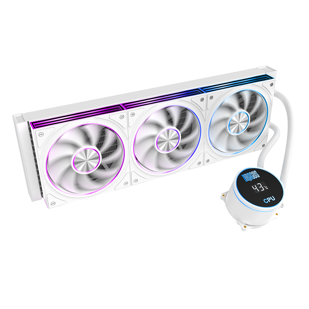 Dragos FrostBite V2 360 White 360mm Isı Göstergeli ARGB Sıvı Soğutucu