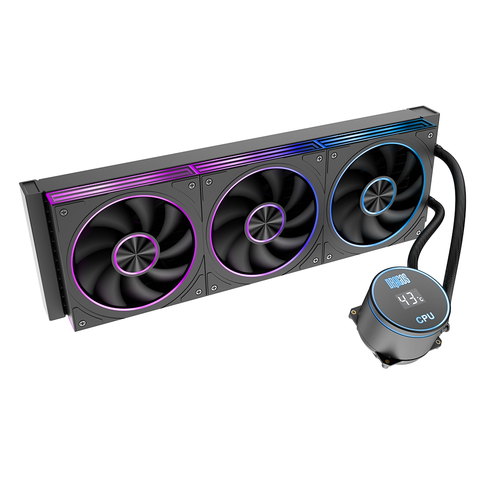 Dragos FrostBite V2 360 Black 360mm Isı Göstergeli ARGB Sıvı Soğutucu