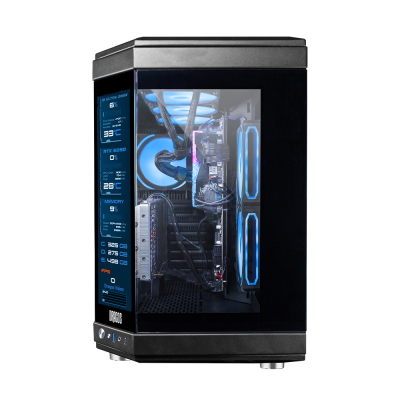 Dragos North Evo Vision Plus LCD PCIe 4.0 Riser 7x ARGB Fan Type C Mid Tower Temperli Cam Gaming Kasa Siyah - 3