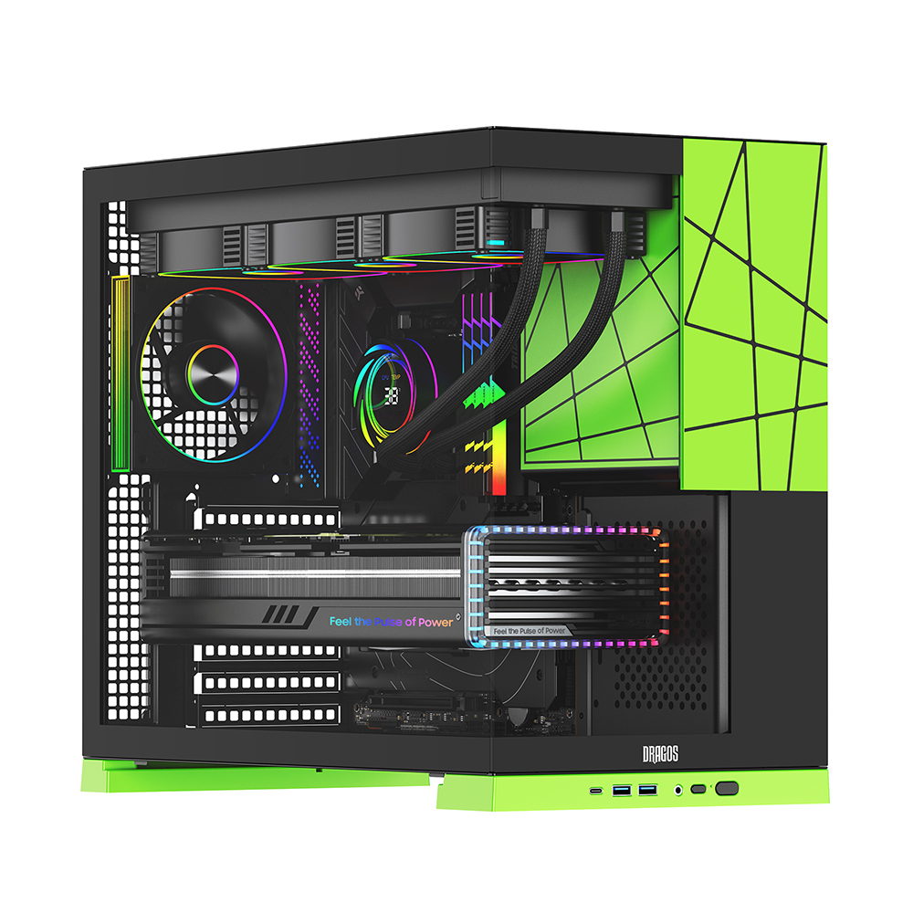 Dragos Prizma 750W 80+ Bronze PCIe 5.1 Yeşil ATX Kasa