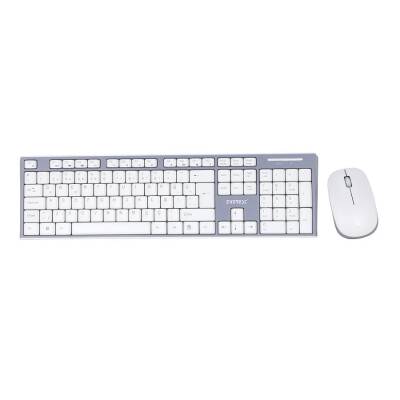 Everest KM-6063 USB Kablosuz Beyaz/Gri Multimedya Standart Q Klavye ve Mouse Set - 1