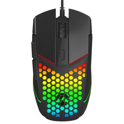 Everest SM-GX19 ANGARD 7200Dpi Usb Kablolu Siyah Gaming Optik Örgü Kablolu Oyuncu Mouse - 1