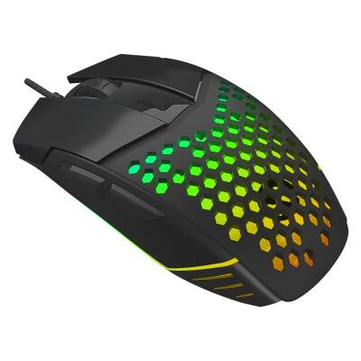 Everest SM-GX19 ANGARD 7200Dpi Usb Kablolu Siyah Gaming Optik Örgü Kablolu Oyuncu Mouse - 4