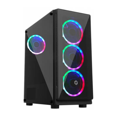 Frisby FC-9280G 4x Argb Fan USB 3.0 (Powersız) Midi Tower Bilgisayar Kasası Siyah - 1