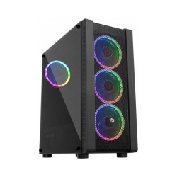 Frisby FC-9320G 4x RGB Fan USB 3.0 (Powersız) Midi Tower Bilgisayar Kasası Siyah - 1