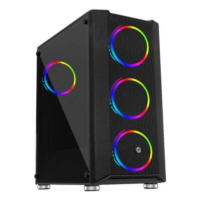 Frisby FC-9405G PANDA 4x Rainbow Fan USB 3.0 (Powersız) ATX Bilgisayar Kasası - 1