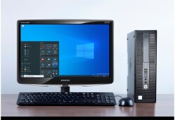 Hp Elitedesk 800 G2 i5 6500 6.Gen 16Gb Ddr4 256Gb SSD O/B Vga Masaüstü Bilgisayar(Yatay 2.El) 22