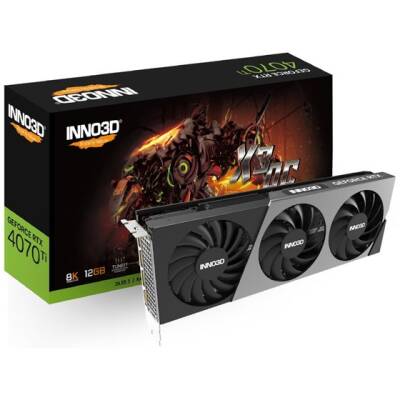 Inno3D RTX4070Ti x3 OC Nvidia GDDR6x 192Bit Hdmi.Display Üç Fan 12GB Ekran Kartı - 1