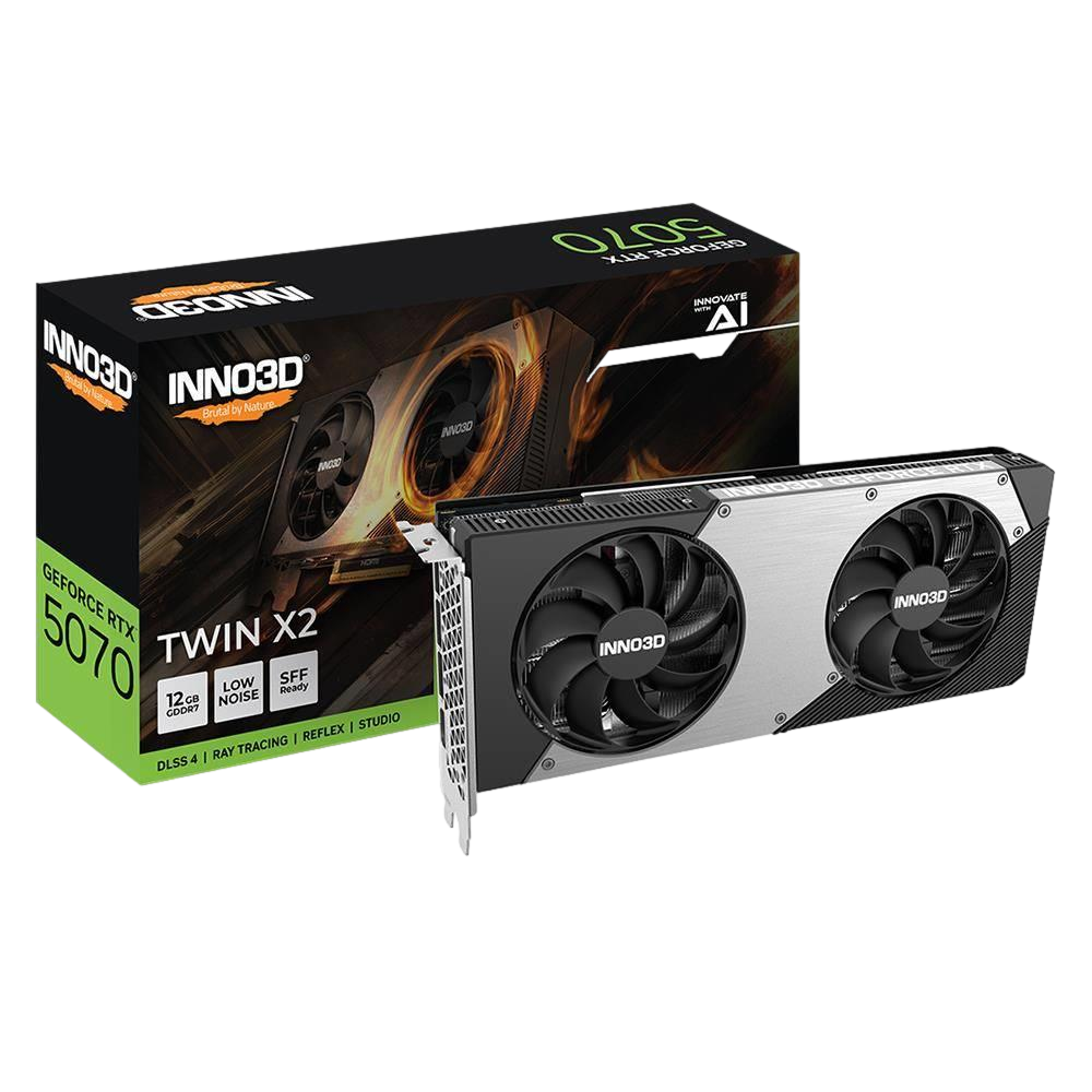 Inno3D RTX 5070 Twin x2 12GB 192Bit GDDR7 DLSS 4 Ekran Kartı