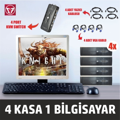 Knight Online 4'LÜ SET HP Compaq 8300 Elite i7 3770 3.Gen 16GB Ddr3 RAM 256GB SSD KVM SWİTCH'Lİ FARM VE PAZAR PAKETİ - 1