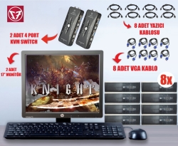 Knight Online 8'Li SET Hp 6200 Pro i5 2.NESİL 16 RAM 256 SSD KVM SWİTCH'Lİ FARM VE PAZAR PAKETİ - 1