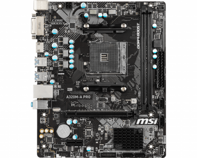 Msi A320M-A PRO Sata Ddr4 3200MHz Usb 3.2 Dvi Hdmi Ses G.Lan Am4 Anakart - 2