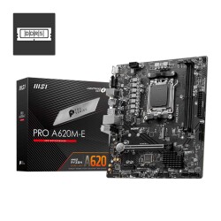 MSI PRO A620M-E Sata,M2 DDR5 6800MHz Usb 3.2 Vga Hdmi Ses G.Lan AM5 mATX Anakart - 1