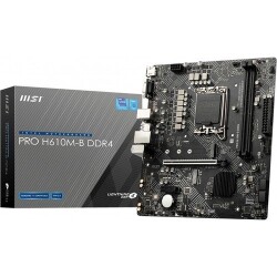 Msi Pro H610M-B M.2 Sata Ddr4 3200MHz Usb 3.2 Vga Hdmi Ses G.Lan 1700P Anakart - 1