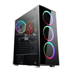 PegaDrome 2051 4x Rainbow Fan USB 3.0 600W 80+ Plus ATX Gaming Bilgisayar Kasası - 1