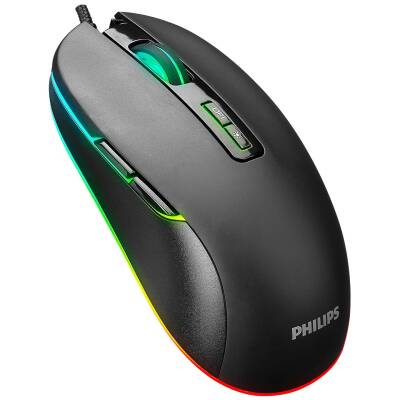 Philips SPK9414 1200/1600/2400/3600Dpi Usb Kablolu Siyah Gaming Optik Oyuncu Mouse - 1