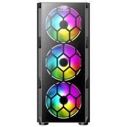 Power Boost VK-D502T 4x Rainbow Fan USB 3.0 650W 80+ Plus ATX Bilgisayar Kasası - 2