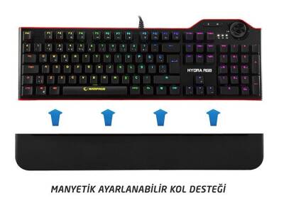 Rampage Hydra R6 USB Kablolu Full Rgb Gaming Standart Q Klavye - 5