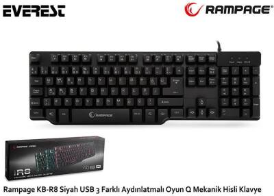 Rampage KB-R8 USB Kablolu Siyah Gaming Standart Q Mekanik Klavye - 5