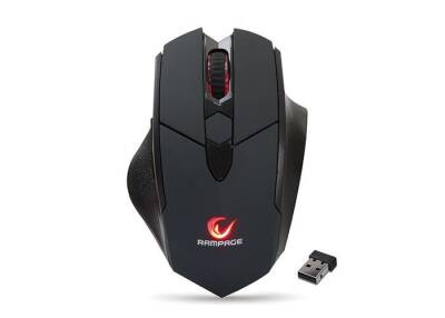 Rampage SMX-R12 4800Dpi Usb Kablosuz Siyah Gaming Optik Mouse - 1