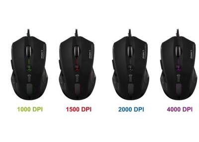 Rampage SMX-R5 4000Dpi Usb Kablolu Parlak Metal Gaming Optik Macro Mouse - 5