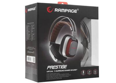 Rampage Sn-Rw77 Prestige Metalik Gri USB Kafa Bantlı Gaming 7.1 Mikrofonlu Kulaklık - 5