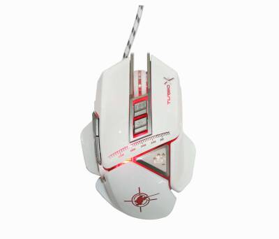 Turbox SkullTron TR-X9 3200Dpi Usb Kablolu Beyaz Gaming Optik Mouse - 2