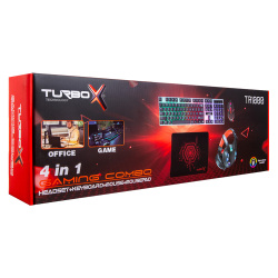 Turbox TRX-108 Bundle Kablolu Klavye Mouse Mousepad RGB Kulaklık - 1