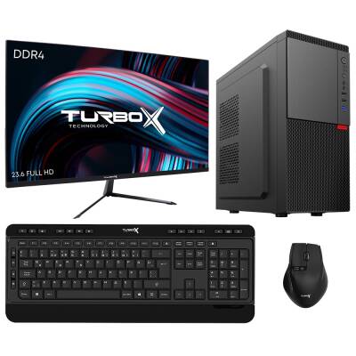 Turbox Tx5085 Intel Core i5 14400 8GB DDR4 Ram 512GB M.2 NVMe 23.6 inç FHD Monitör Masaüstü Ofis Bilgisayarı - 1