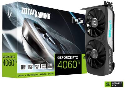 Zotac RTX4060Ti Twin Edge ZT-D40610E-10M Nvidia GDDR6 128Bit Hdmi.Display Çift Fan 8GB Ekran Kartı - 1